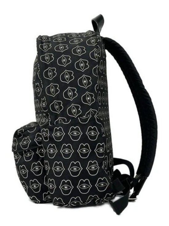 CELINE Telepathic Love Black White Nylon Leather Backpack main image 4